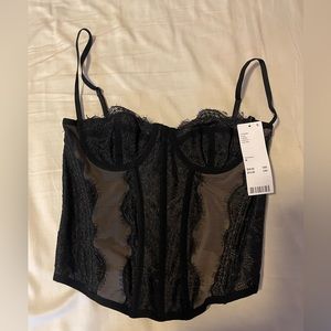 Urban Outfitters Out from Under Modern Love Corset- Black Medium NWT